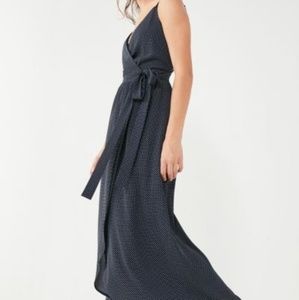 UO Sleeveless Wrap Midi Dress